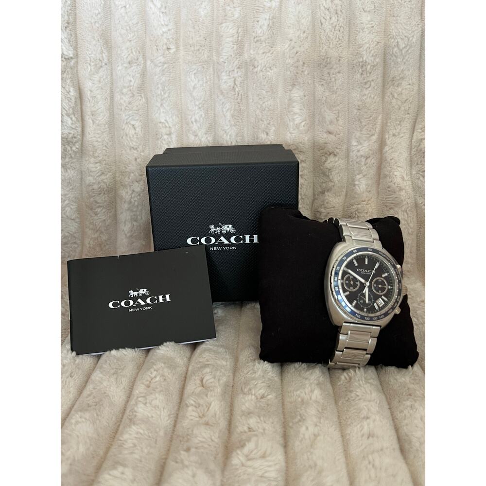 Coach Charter Men's Chronograph Quartz Watch – 39 mm Stainless Steel Case NWT